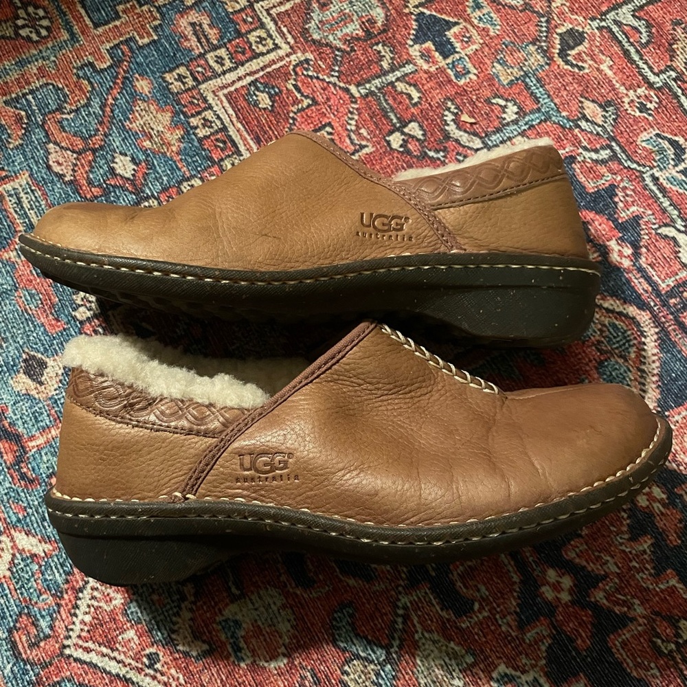 Ugg leather platform shoes